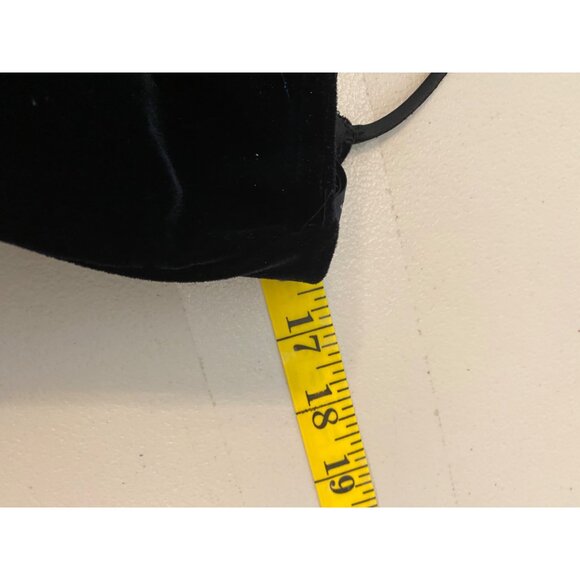 Roberta Black Velvet Maxi Dress Gown Low Open Back Long Back Slit Medium - Picture 6 of 11